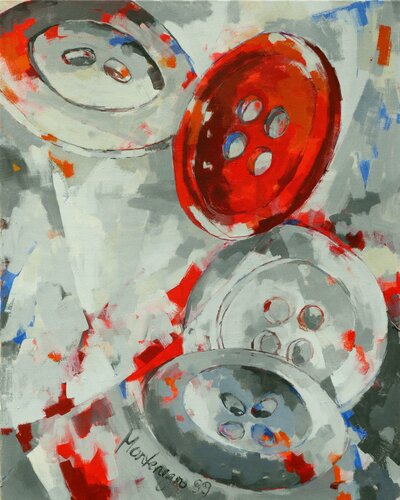 Button space I von Miriam Montenegro, Malerei kaufen auf Singulart