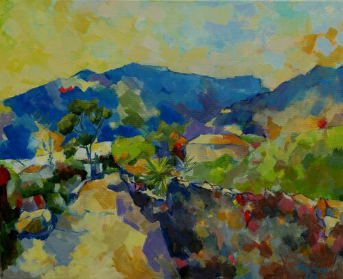 VULKANLANDSCHAFT AUF LA PALMA von Miriam Montenegro, Malerei kaufen auf Singulart