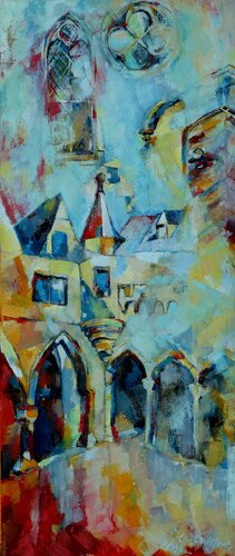 Burg Lahneck I - Fragmente par Miriam Montenegro, Peinture en vente sur Singulart
