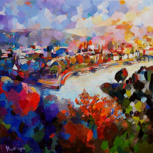 Autumn evening sun von Miriam Montenegro, Malerei kaufen auf Singulart