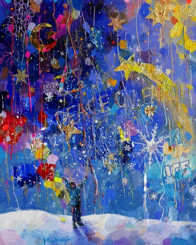 A winter night's dream di Miriam Montenegro, Pittura in vendita su Singulart