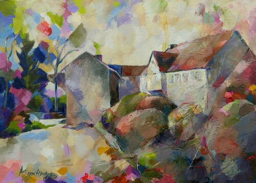The old button factory di Miriam Montenegro, Pittura in vendita su Singulart