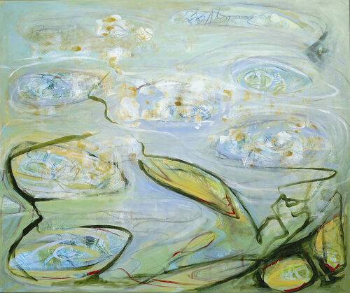 Wassertropfensymphonie van Judith Riemer, Schilderij te koop op Singulart