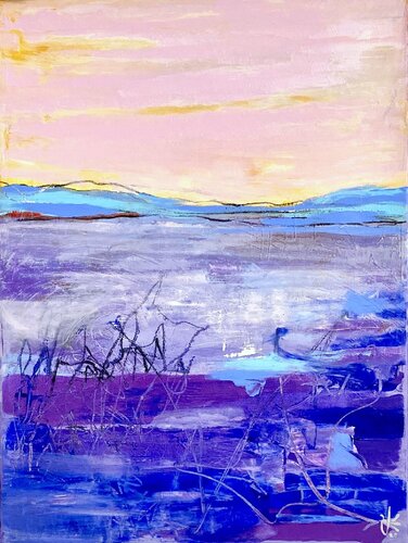 Lavender Horizon van Judith Riemer, Schilderij te koop op Singulart