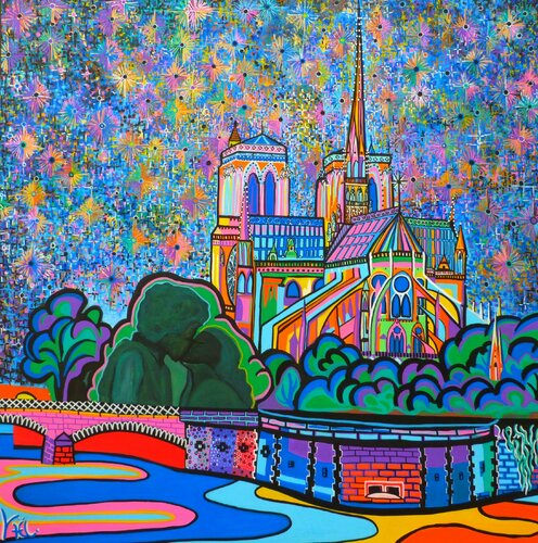 Les amants de Notre Dame van Kaël, Schilderij te koop op Singulart