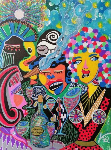 Quinqua Fiesta van Kaël, Schilderij te koop op Singulart