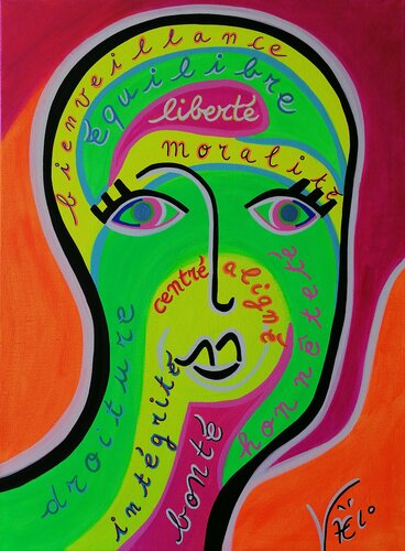 Recherche  genre Humain van Kaël, Schilderij te koop op Singulart