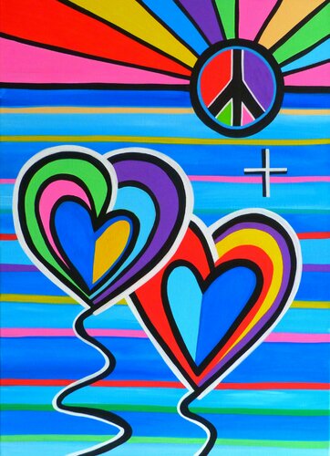 Peace & Love von Kaël, Malerei kaufen auf Singulart