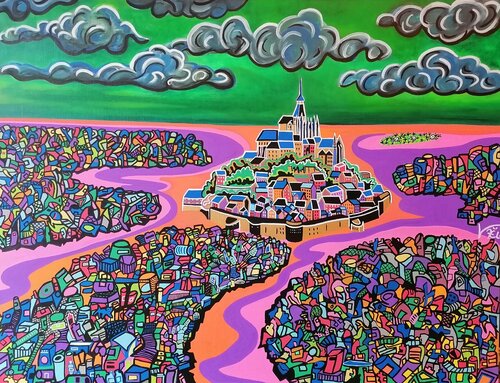 The Mont Saint-Michel plastic bay van Kaël, Schilderij te koop op Singulart