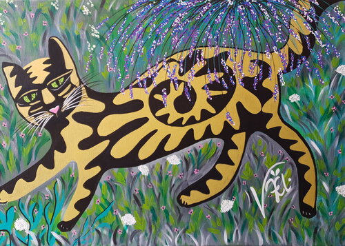 Matou au soleil van Kaël, Schilderij te koop op Singulart
