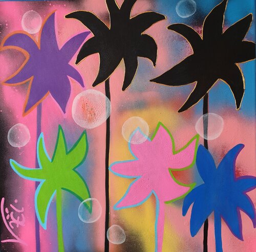 Pink holidays van Kaël, Schilderij te koop op Singulart