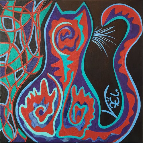Chat tigre di Kaël, Pittura in vendita su Singulart