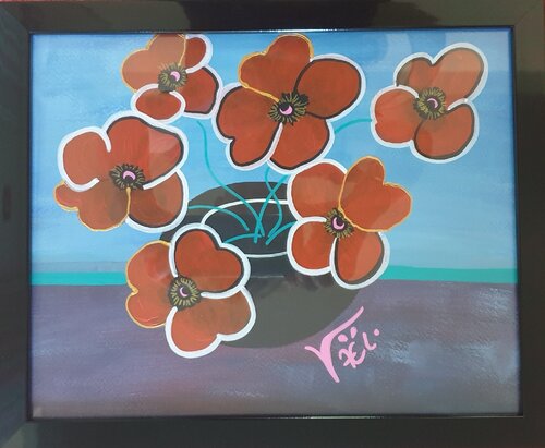 Romantics flowers par Kaël, Peinture en vente sur Singulart