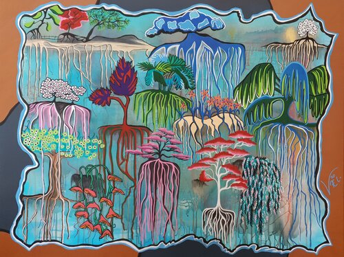 Les Ames Atoll par Kaël, Peinture en vente sur Singulart