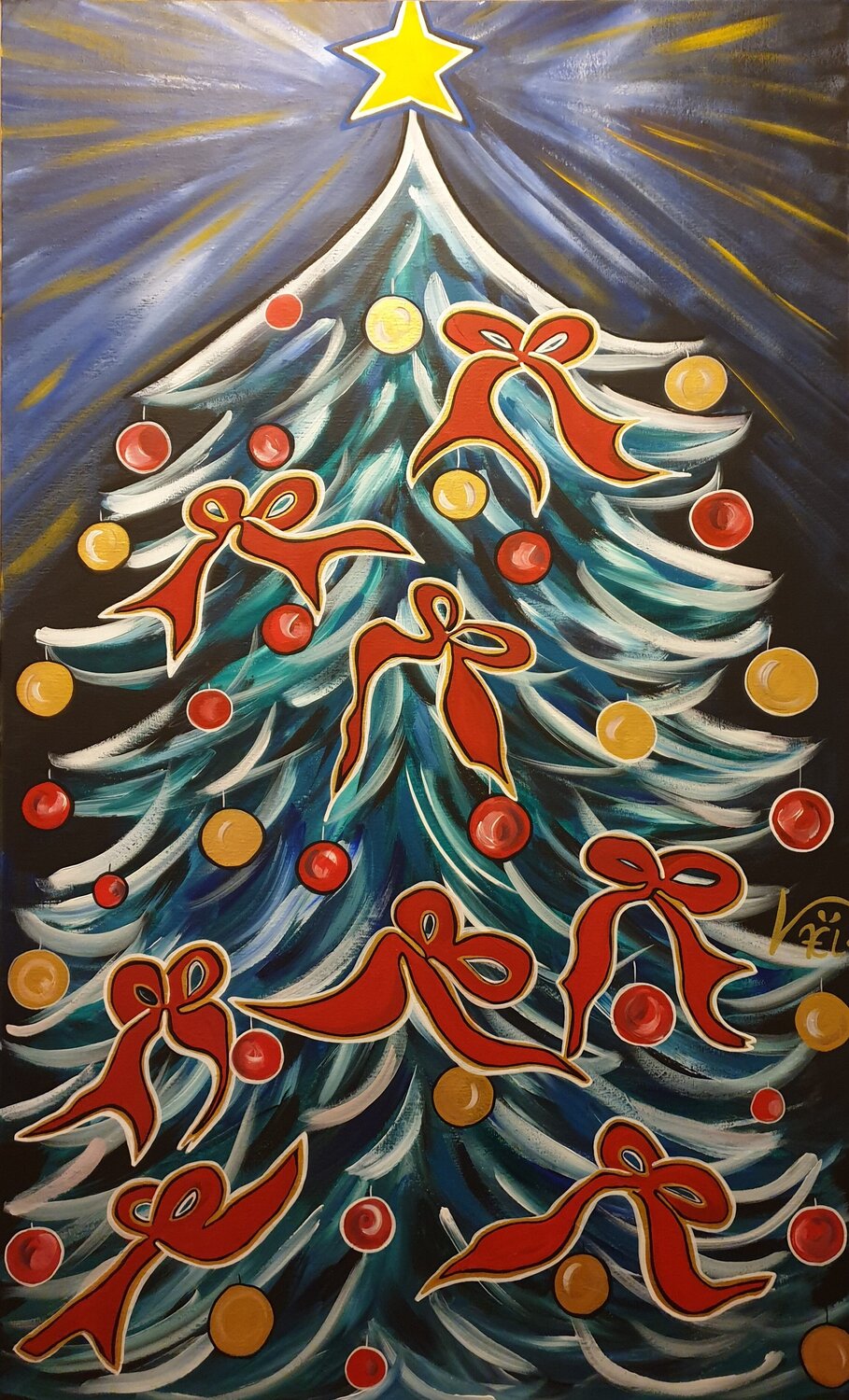 Une lumière dans la nuit Kaël Originalgemälde zu verkaufen