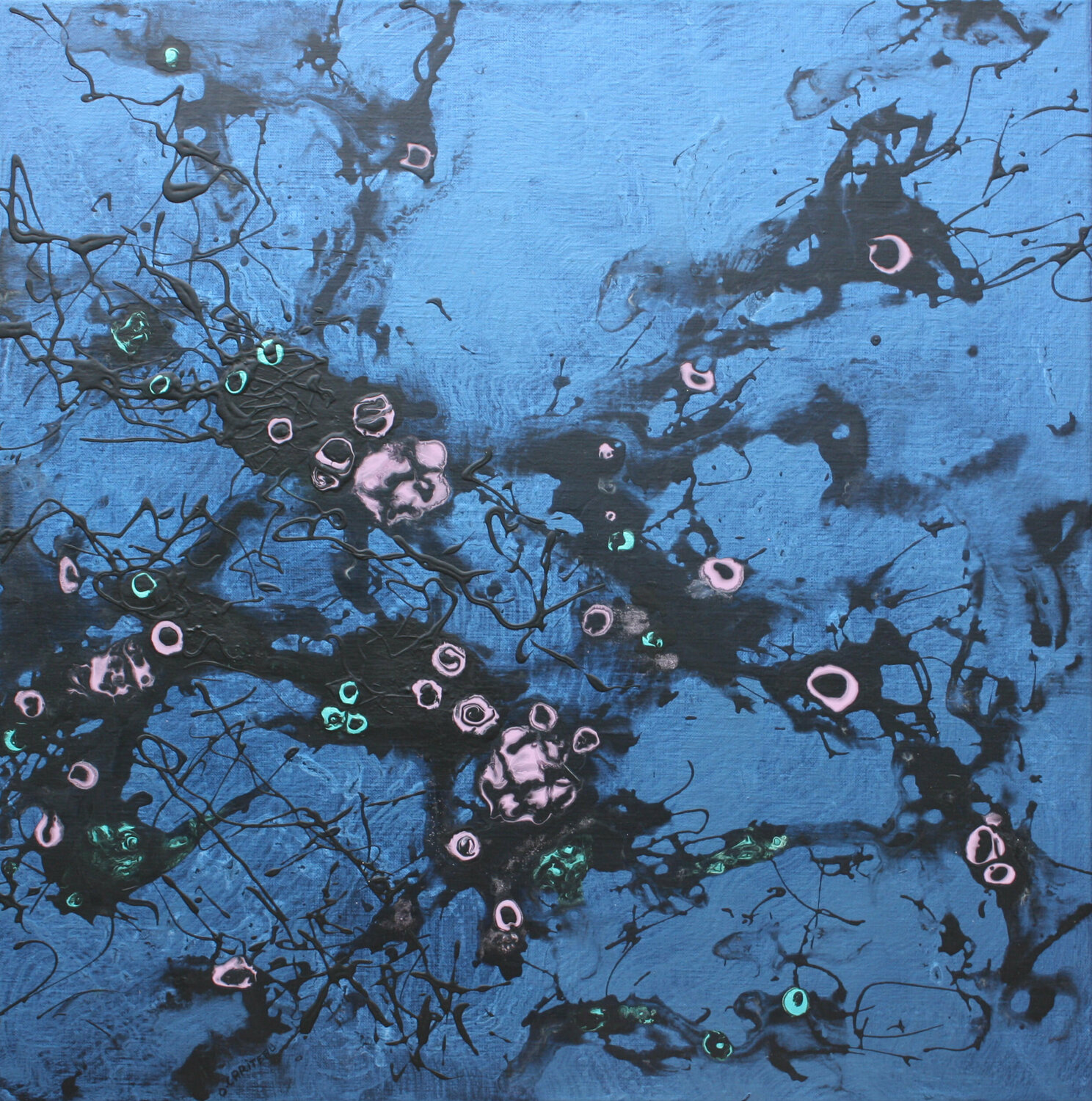 Le jardin du Temps perdu, Nuit VIII Odile CARITEAU Originalgemälde zu verkaufen