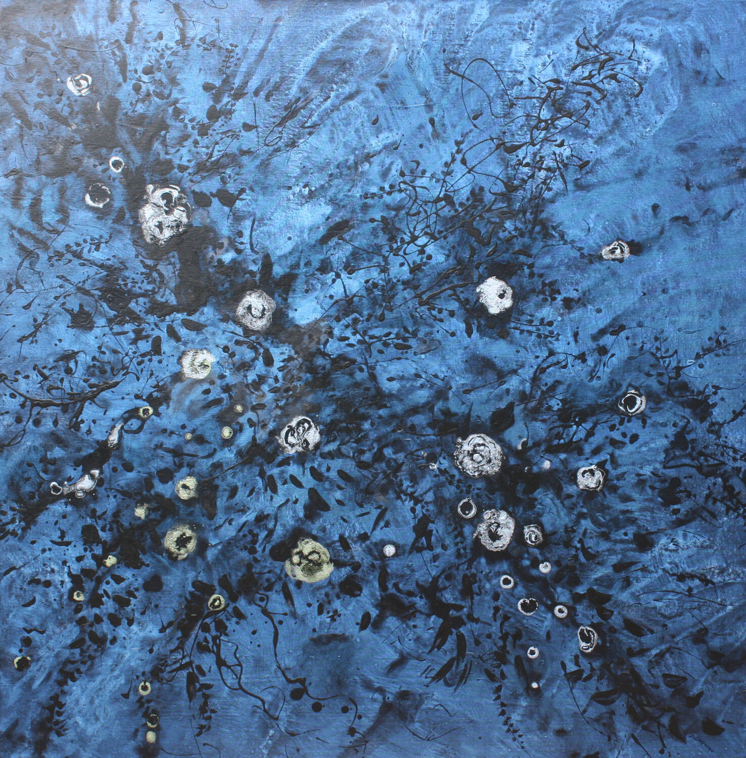 Le jardin du Temps perdu, Nuit XVII Odile CARITEAU Dipinto originale in vendita