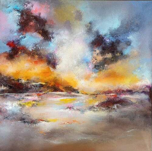 Un chemin vers la lumière van Maryse Kriloff, Schilderij te koop op Singulart