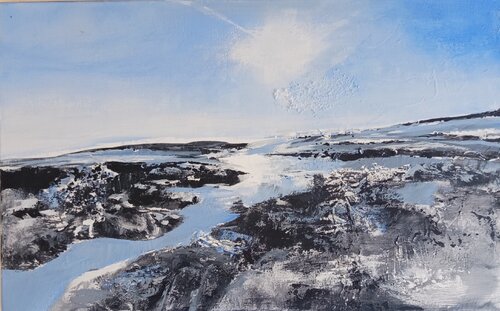 Et la nuit s'approche de l'océan by Maryse Kriloff, Painting for Sale on Singulart