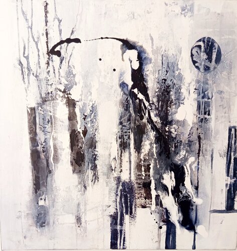 En noir et blanc di Maryse Kriloff, Pittura in vendita su Singulart