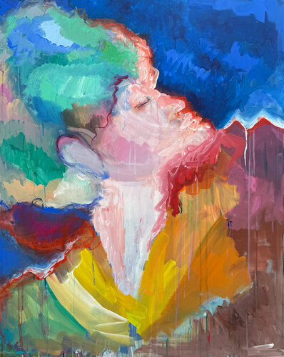 Frau in den Bergen van Tepe Kraus, Schilderij te koop op Singulart