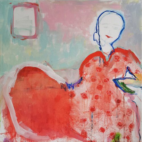 the woman and the window von Tepe Kraus, Malerei kaufen auf Singulart