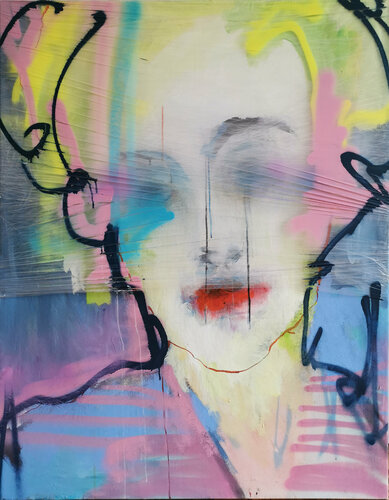 self-portrait van Tepe Kraus, Schilderij te koop op Singulart