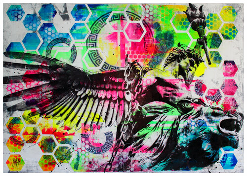 HEXAGONE ANGEL van Maxime Andriot, Schilderij te koop op Singulart