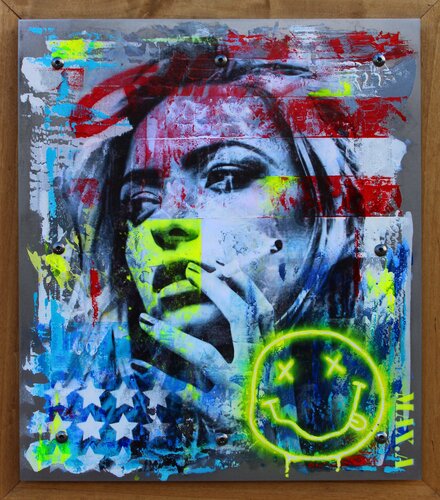 métal girl 4 van Maxime Andriot, Schilderij te koop op Singulart