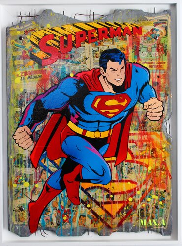 Superman fragment #1 by Maxime Andriot, 회화 for Sale on Singulart