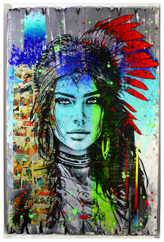 super indian girl #2 by Maxime Andriot, 회화 for Sale on Singulart