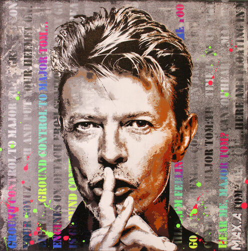 David Bowie space oddity by Maxime Andriot, 회화 for Sale on Singulart