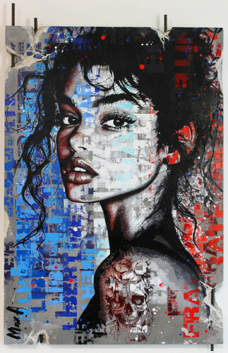 wall fragment "Marianne#1 " van Maxime Andriot, Schilderij te koop op Singulart