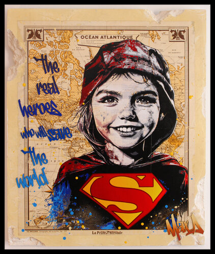 the real heroes who will save the world van Maxime Andriot, Schilderij te koop op Singulart