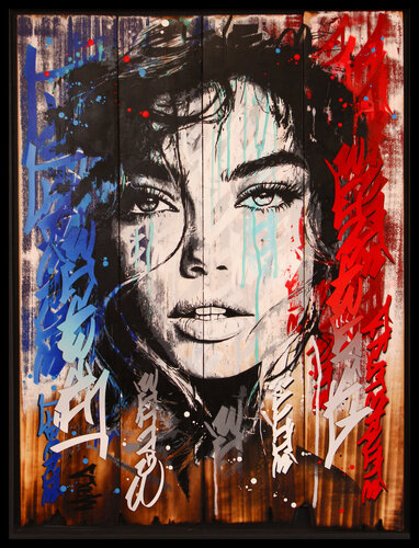 burnt wood " real hero " van Maxime Andriot, Schilderij te koop op Singulart