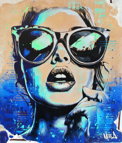 wall fragment "summer #1  " van Maxime Andriot, Schilderij te koop op Singulart