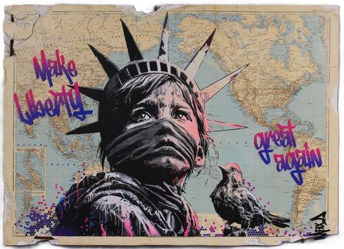 Make liberty great again by Maxime Andriot, 회화 for Sale on Singulart