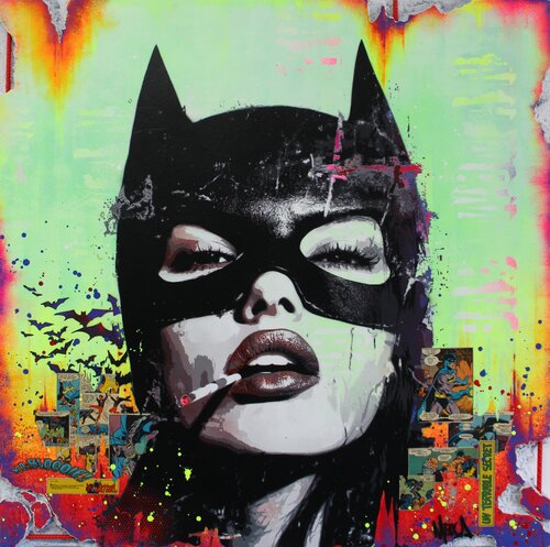 BAT GIRL by Maxime Andriot, 회화 for Sale on Singulart