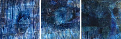 BLUETRIP TRIPTYQUE van LABB, Schilderij te koop op Singulart