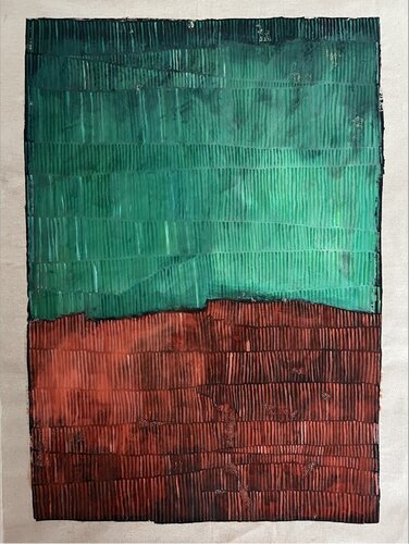 COMPLEMENTARY COLORS GREEN RED di LABB, Pittura in vendita su Singulart