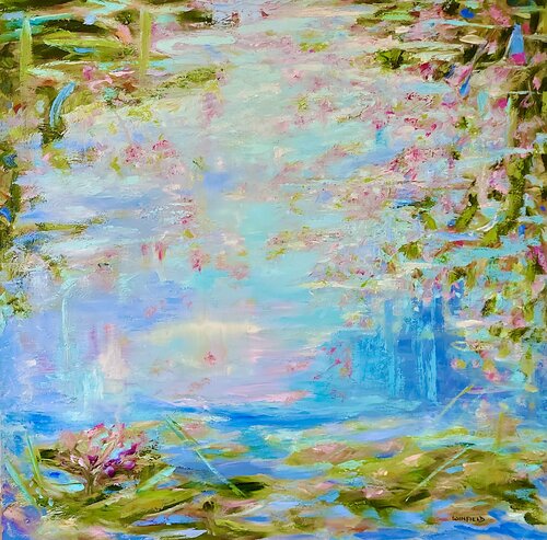 Kyoto at Tea di Darlene Winfield, Pittura in vendita su Singulart