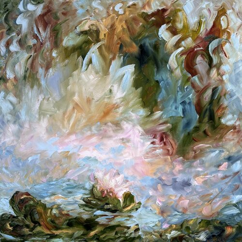Pondering Love di Darlene Winfield, Pittura in vendita su Singulart