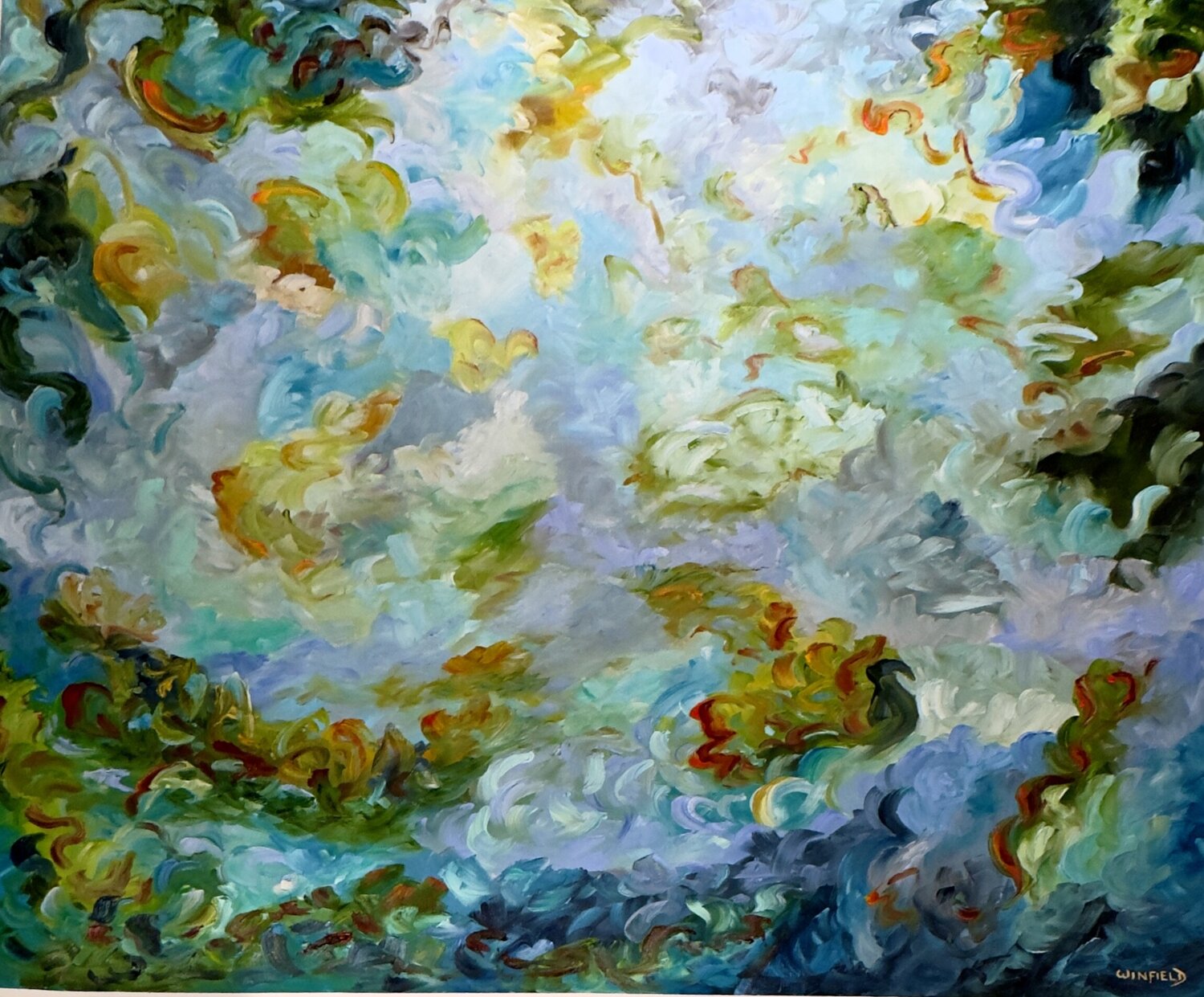 Watching it All Darlene Winfield Peinture originale à vendre