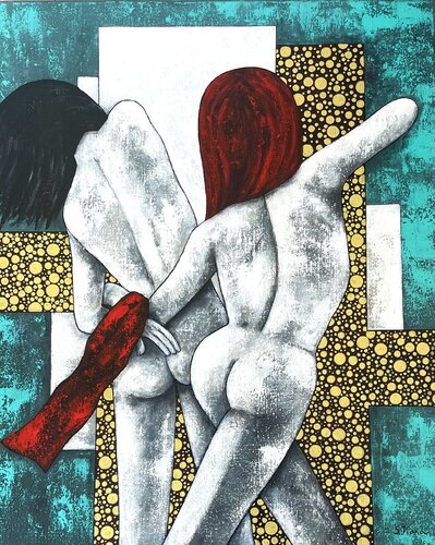 Corps à corps by Salette Viana, Painting for Sale on Singulart