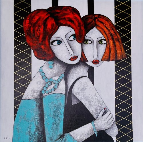L'amitié by Salette Viana, Painting for Sale on Singulart