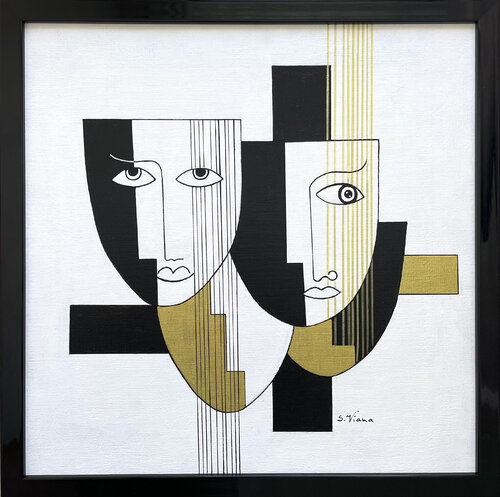 Masques 1 by Salette Viana, Painting for Sale on Singulart