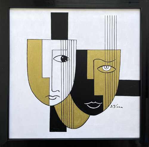 Masques 2 by Salette Viana, Painting for Sale on Singulart