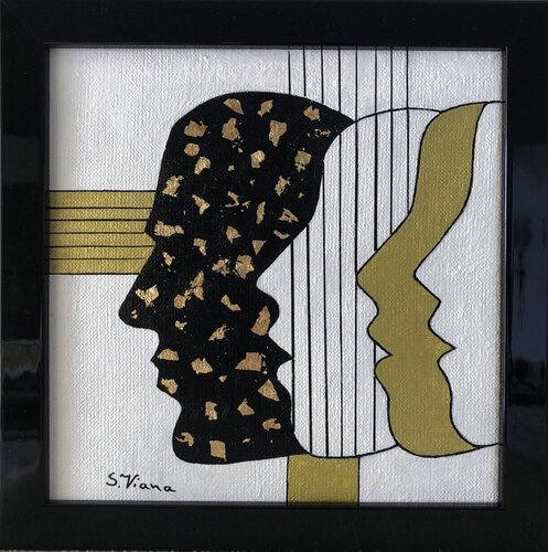 Black & Gold 1 by Salette Viana, Painting for Sale on Singulart