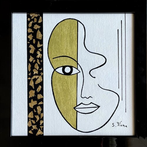 BLACK & GOLD 8 by Salette Viana, Painting for Sale on Singulart