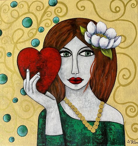 Coeur à prendre von Salette Viana, Malerei kaufen auf Singulart